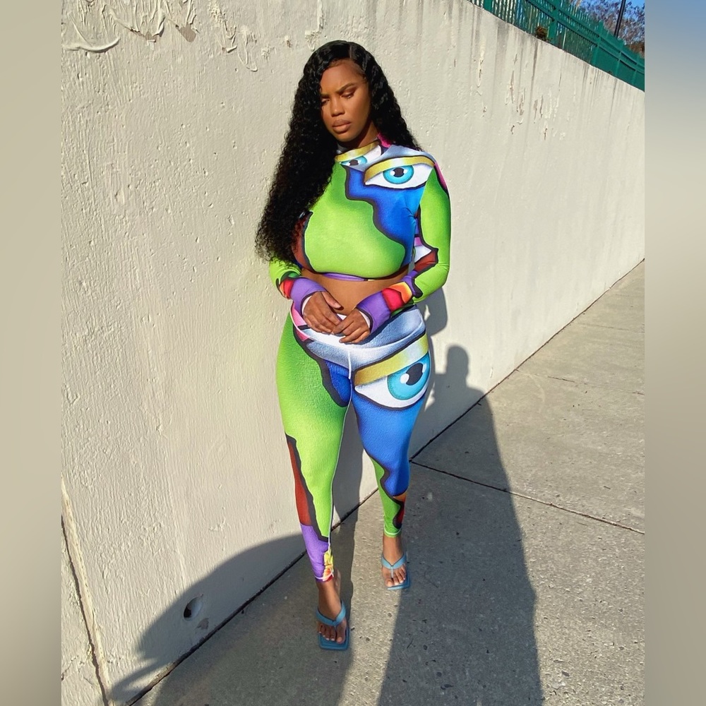 Faces Top & Pants Set